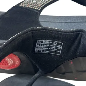 Fitflop‎ Black Silver Beaded Platform Sandal Capsule Breathable Comfort 9 thumbnail 11