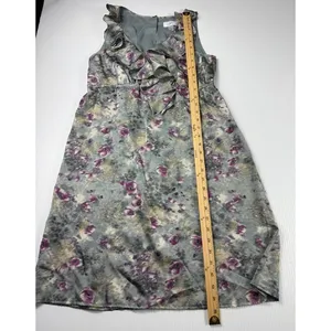 Ann Taylor‎ LOFT Floral Ruffle Dress Sleeveless Casual Party Dress Size 4 thumbnail 4