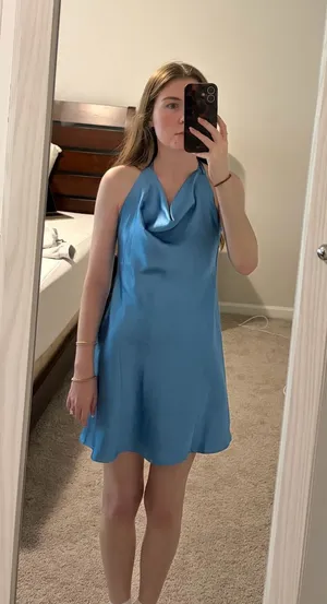 Blue Halter Amazon Dress thumbnail 1