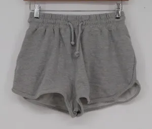 Missguided Women's Heather Grey Sweat Shorts Dolphin Hem Drawstring Size 4 thumbnail 1
