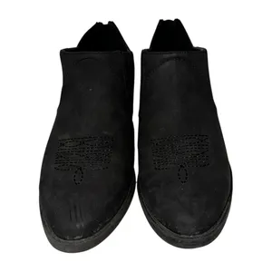 BLOWFISH‎ MALIBU Black Vegan Suede Low Block Heel Ankle Coastal Cowgirl Boot - 9 thumbnail 4