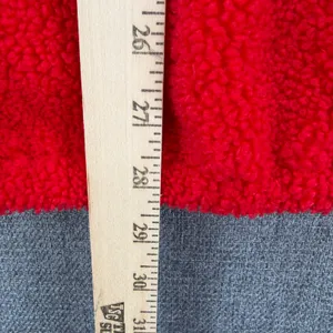 LOFT Womens XL Red Sherpa Fleece Floral Yoke Snap Neck Pullover Sweatshirt thumbnail 8
