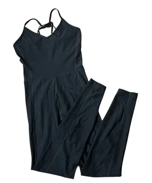 Old Navy Cloud+ Go-Dry Active Bodysuit Women XS Black Yoga Unitard Cami Straps thumbnail 1