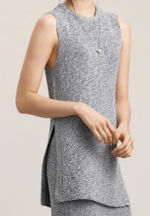 Aritzia Wilfred XS Palmier Tunic Sleeveless Knit Marled Sweater thumbnail 1