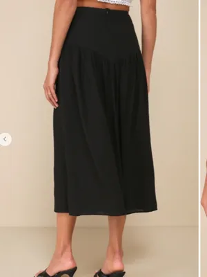 LULU's Sexy Bohemian Vacation Music Festival Brunch Casual Resort Midi Skirt thumbnail 4