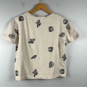 Anthropologie Maeve Embroidered Shell Short-Sleeve Sweatshirt size XS thumbnail 8