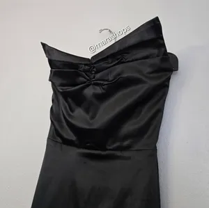 Moda Glam Delphine Strapless Mermaid Gown Black thumbnail 6