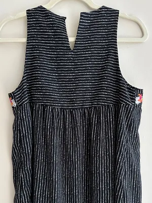 THML Floral Embroidered Black and White Mini Shift Dress, Size Small thumbnail 12