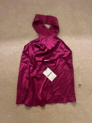 Showpo Pink Silk Halter Top thumbnail 5