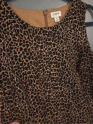 J. Crew Leopard Print Midi Dress thumbnail 4