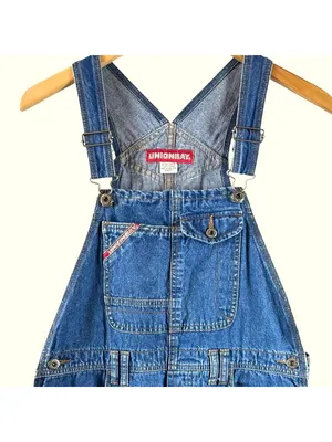 Vintage 90s Unionbay Denim Overalls XL Blue Carpenter Bib Wide Leg Hong Kong thumbnail 3