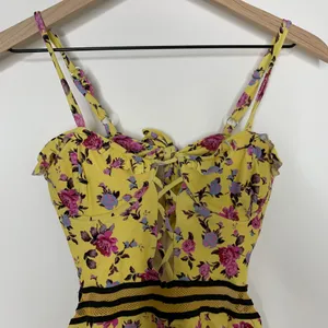 For Love & Lemons Paulina Laced One Piece Swimsuit Womens Yellow XS thumbnail 13