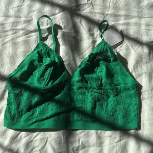 Aerie NWT Green Size Medium Longline Cable Lace Bralette thumbnail 2