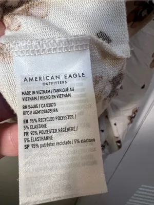 American Eagle Women’s Size Large Lounge Sweatshirt Beige Teddy Bear Print Heart thumbnail 12