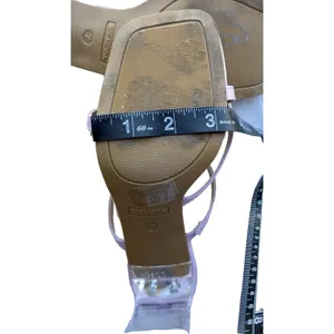 Womens 7 Lavender Patent Strappy Clear Lucite Heel Y2K Sandals Top Moda thumbnail 10