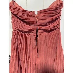 Lulus Seriously Sensational Rusty Rose Strapless Tiered Maxi Dress Formal XS thumbnail 3
