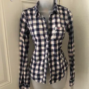 Y2K Hollister Plaid Button Up Flannel Shirt Top ASO Bella Swan Twilight Sz S 2000s thumbnail 3