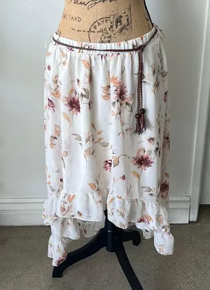 Boutique Floral Hi-Lo Skirt thumbnail 1