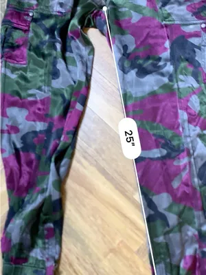Marrakech Silky Cargo Pants 31 Pink Green Camo Utility Autumn Boho thumbnail 7