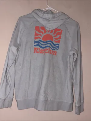 Rhythm Light Blue Hooded Crewneck Sweater with Sunrise Logo thumbnail 4