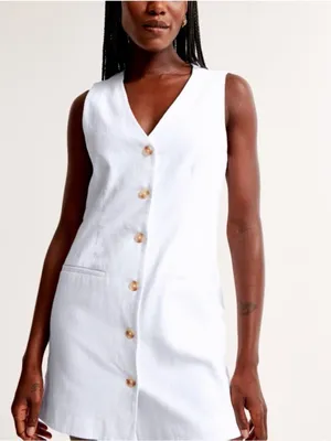 Abercrombie & fitch Mara Linen-Blend Vest Mini Dress thumbnail 4