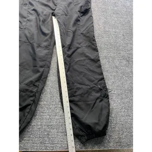 SheIn Black Parachute Cargo Pants Womens Relaxed Fit Elastic Waist Utility Small 24x28 thumbnail 5