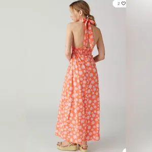 Billabong Hung Up Linen Floral Maxi Dress size Small thumbnail 3