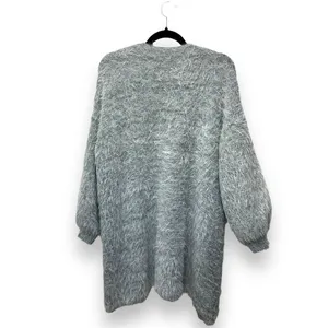 Gentle Fawn Cardigan Acrylic Eyelash Knit Gray Cozy Boho Womens M thumbnail 3