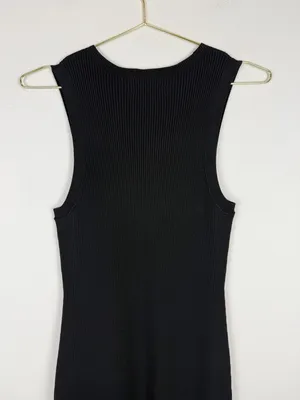 Nora Gardner Black Ribbed Knit Sleeveless Midi‎ Dress Size XS thumbnail 7