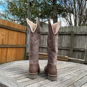 NWOT Charles David Taupe Over the Knee Boots‎ size 7 yarn boot thumbnail 6