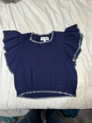 Navy Sweater Top Blue thumbnail 1