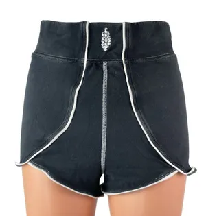 Free People FP Movement Women's Black High Rise Yoga Workout Athletic Shorts S thumbnail 1