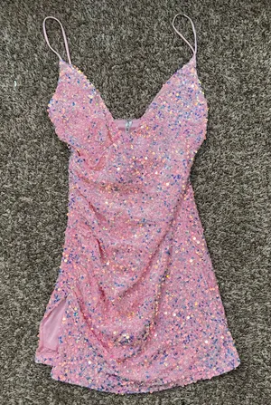 Lucy in the Sky Sequin Dress Pink thumbnail 1