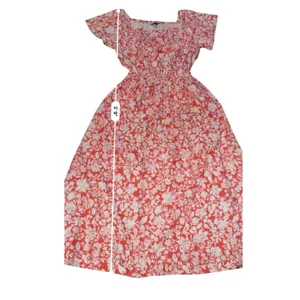 Universal Thread Floral Midi Dress Womens S Red White Cotton Cutout Back‎ NWT thumbnail 9