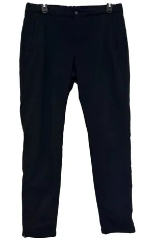 Women's Uniqlo Black Fleece Lined Warm Snow Pants Leg Zip Size Medium 28-29" thumbnail 1