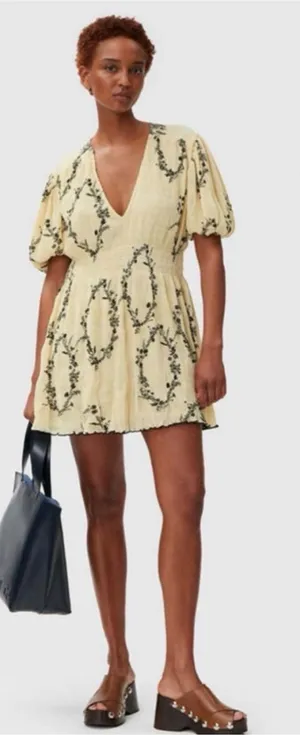 NWOT GANNI Floral Mini dress size 32 thumbnail 1