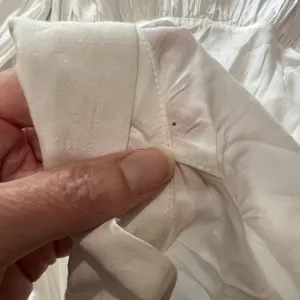 A Mente Women's White High Low‎ Blouse Size Small Peasant Poet Victorian thumbnail 9