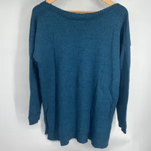 Old Navy Womens Blue Marl Boatneck Drop Shoulder Knit Sweater Large thumbnail 2
