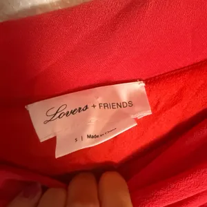 Lovers + Friends Revolve Red Off the Shoulder Side Slit Cocktail Maxi Gown S thumbnail 11