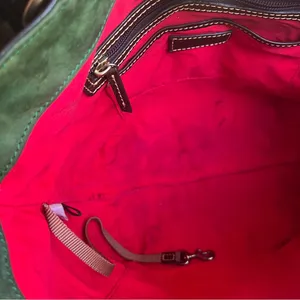 Dooney and Bourke Florentine East Westc Skylar brown black leather suede tote. thumbnail 9