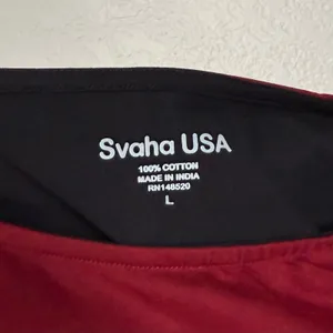 Svaha Maroon & Black Cape Collar Maxi Dress Size Large NWT thumbnail 4