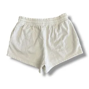 Talentless 100% Cotton Fleece Lounge Shorts Women’s Medium Cream Off White‎ thumbnail 6