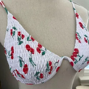 NWOT Cherry bikini White Size L thumbnail 2
