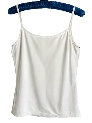 Intimissimi Square Neck Classic White Camisole Tank Top lightweight designer Med thumbnail 3