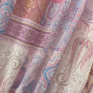 NWT Fate‎ Pink Patchwork Dress Large Boho Chic Paisley Drop Waist Garden Summer thumbnail 5
