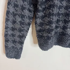 SKIMS Cozy Unisex Pullover Onyx Houndstooth sweater XXS/XS oversized thumbnail 2