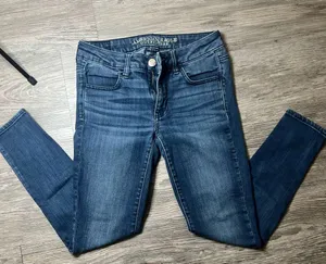 American Eagle Outfitters Dark Blue Skinny Jeans thumbnail 1