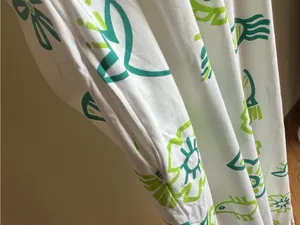 Diane Von Furstenberg Maxi Dress with coastal fish & Floral Print 100% cotton thumbnail 10