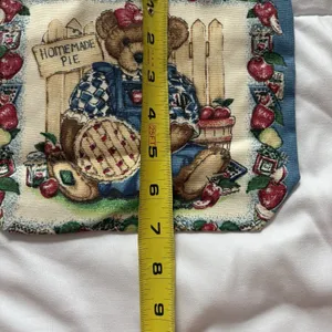 Cottagecore Bear Apple Cookie Bag‎ Mini Purse Recipe Pie Country Western thumbnail 3