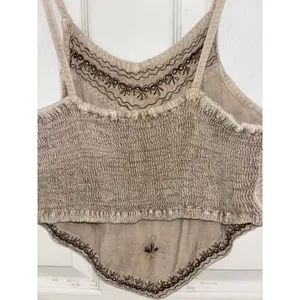 Vtg 90s Embroidered Fruit Boho Crop Top XS Festival Beach Hippie Granola Girl thumbnail 5